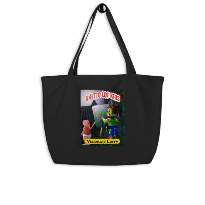 Visionary Larry the live painter on a tote bag
